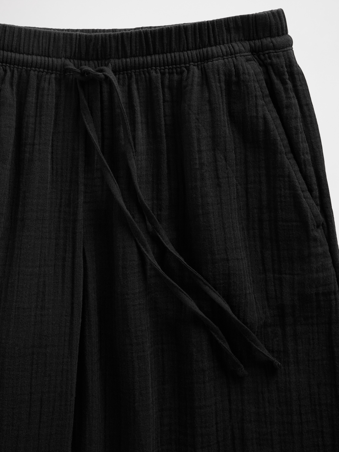 Cotton Gauze Barrel Joggers