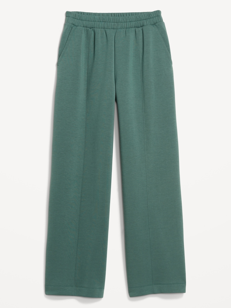 High-Waisted Bounce Fleece Wide-Leg Sweatpants