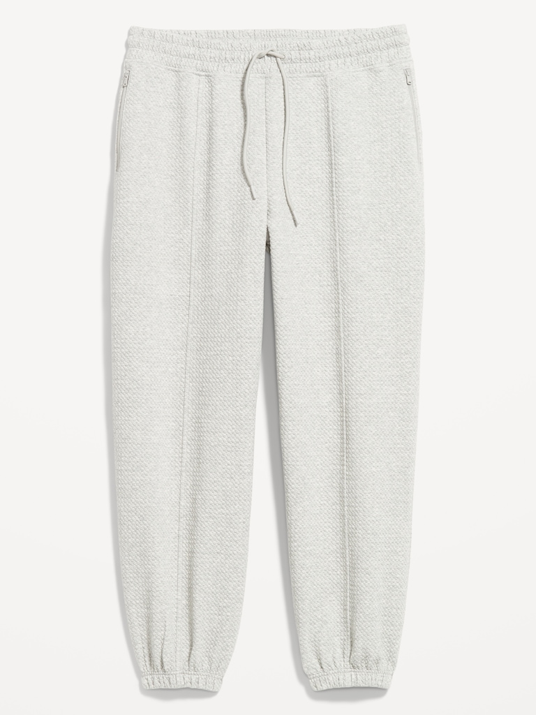 High-Waisted Dynamic Fleece Textured Sweatpants