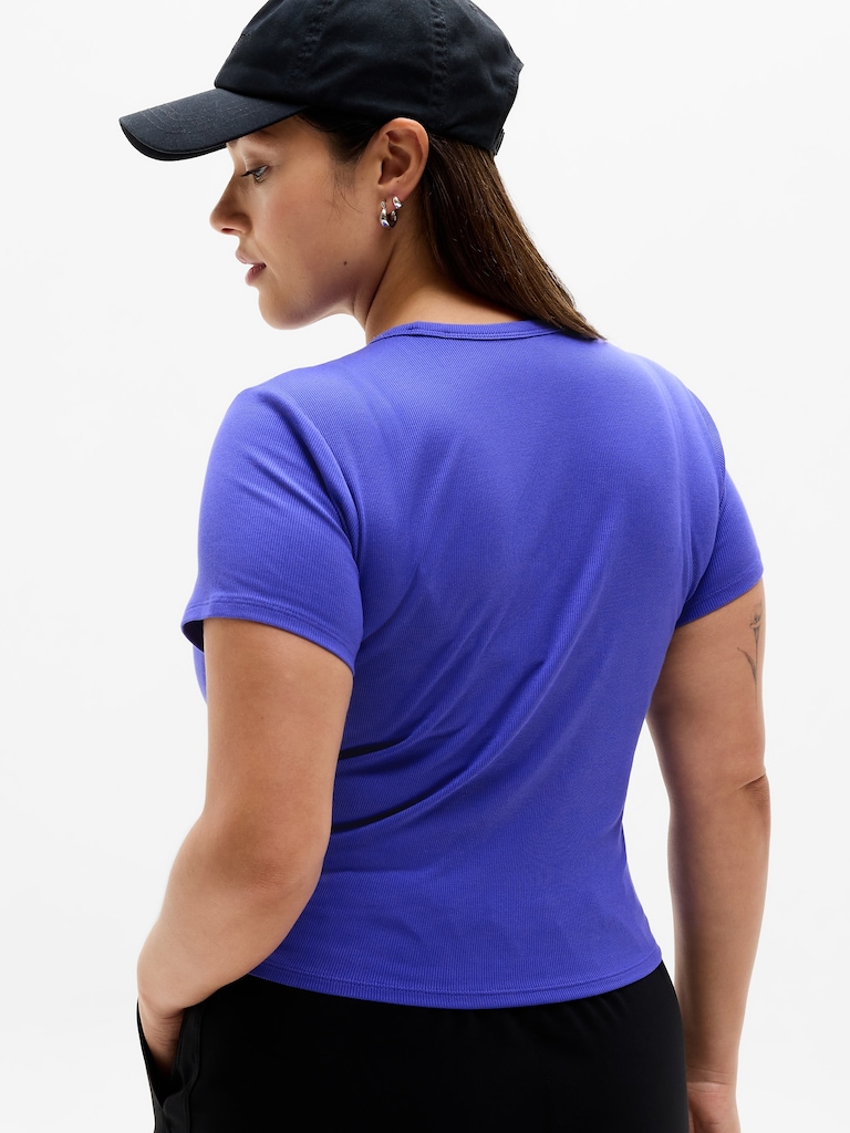 Signature Rib Crop Tee