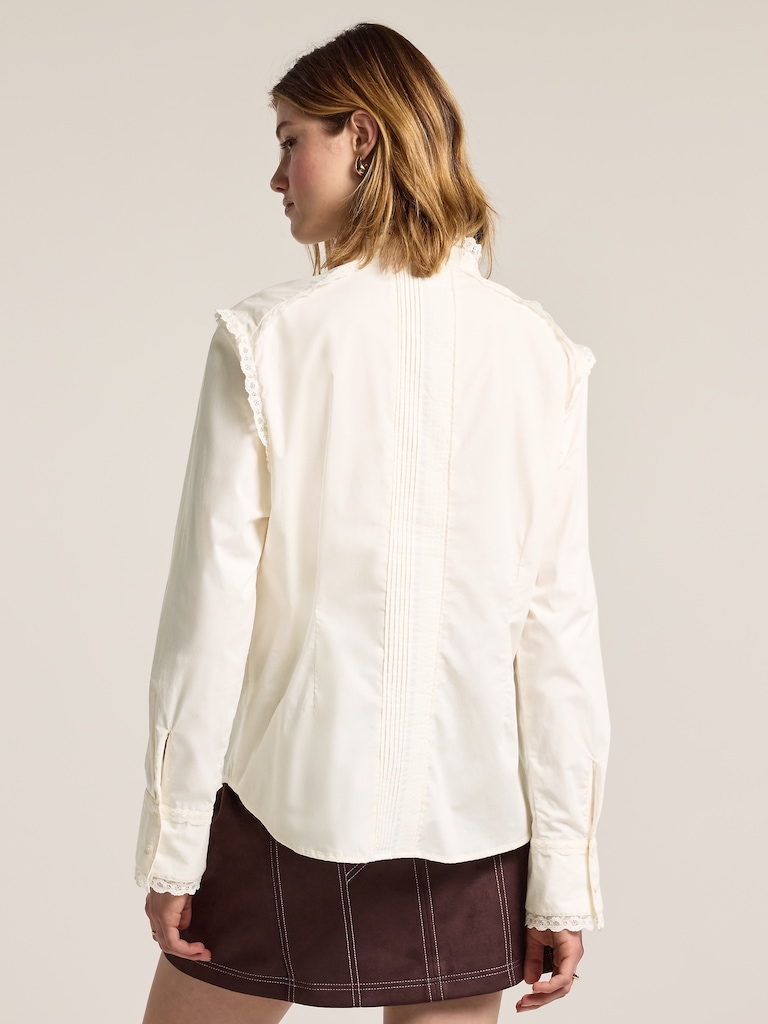 Old Navy x Anna Sui Button-Down Applique Top