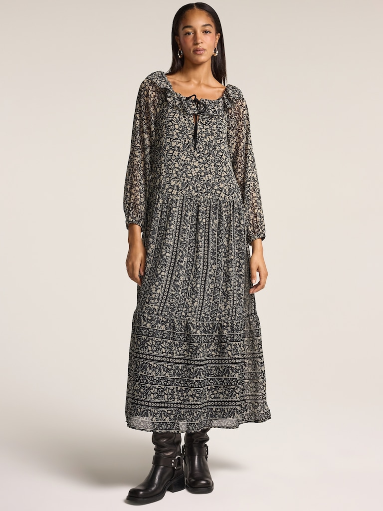 Old Navy x Anna Sui Tiered Ruffle Maxi Dress