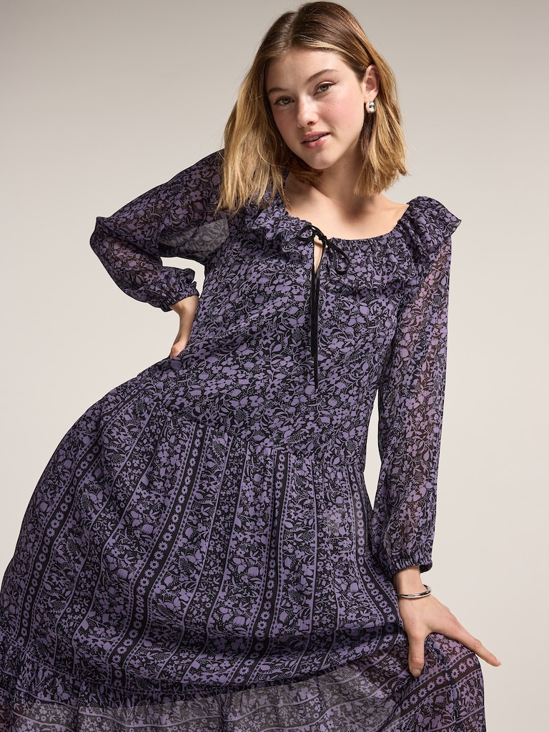 Old Navy x Anna Sui Tiered Ruffle Maxi Dress
