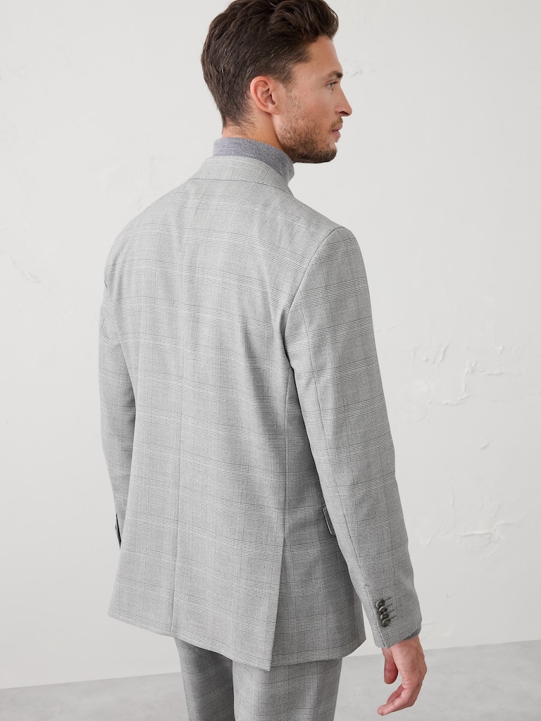 Tailored-Fit Glen Plaid Suit Jacket