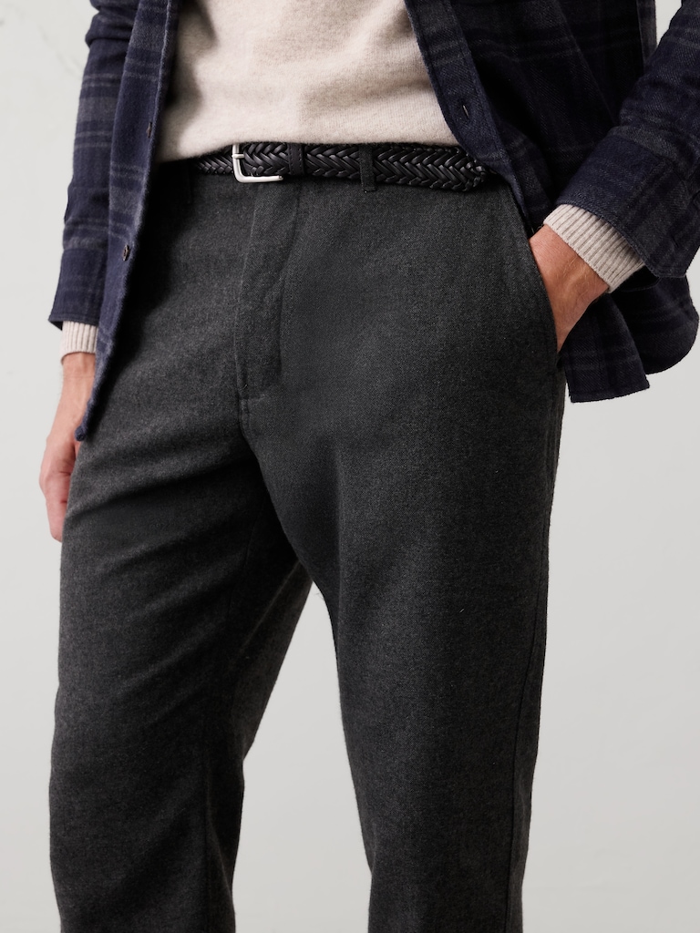 Slim-Fit Brushed Pant