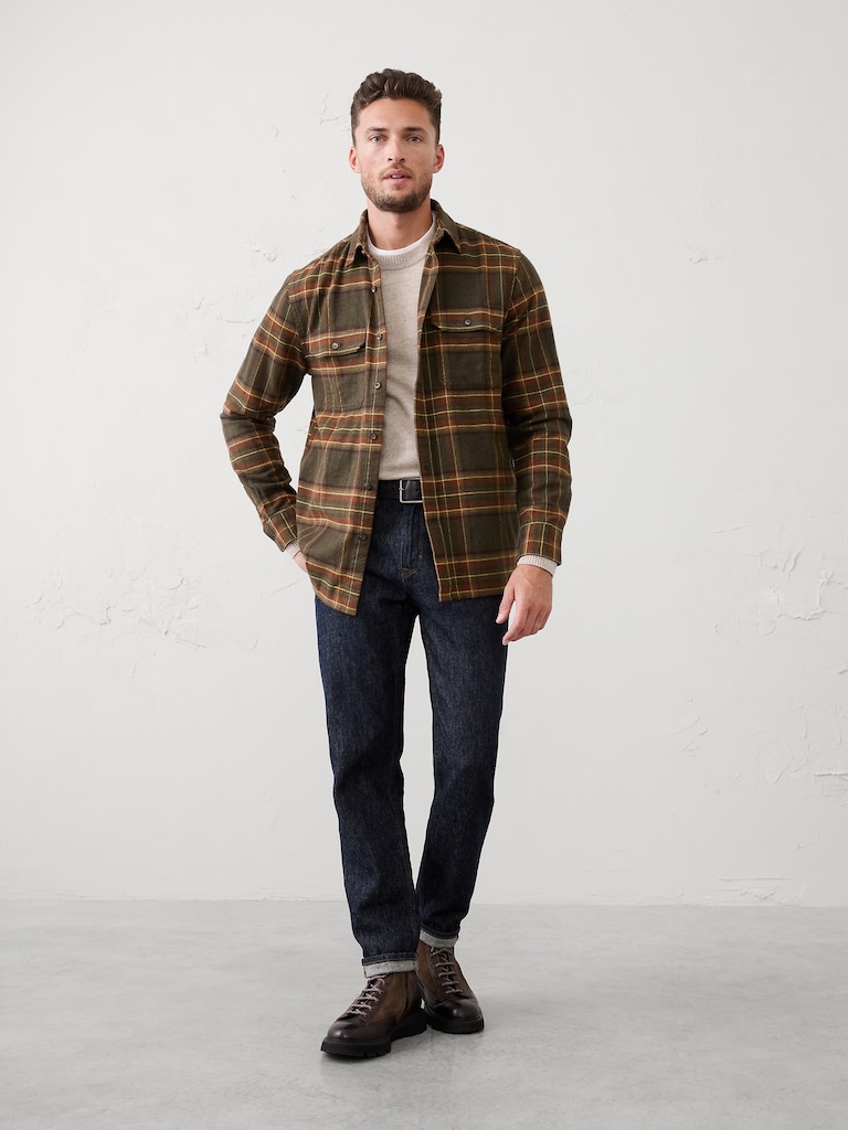 Standard-Fit Heavyweight Flannel Shirt