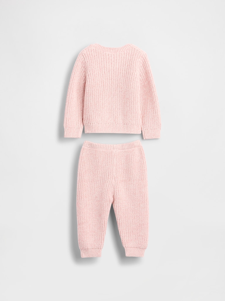Baby Marled Sweater Outfit Set