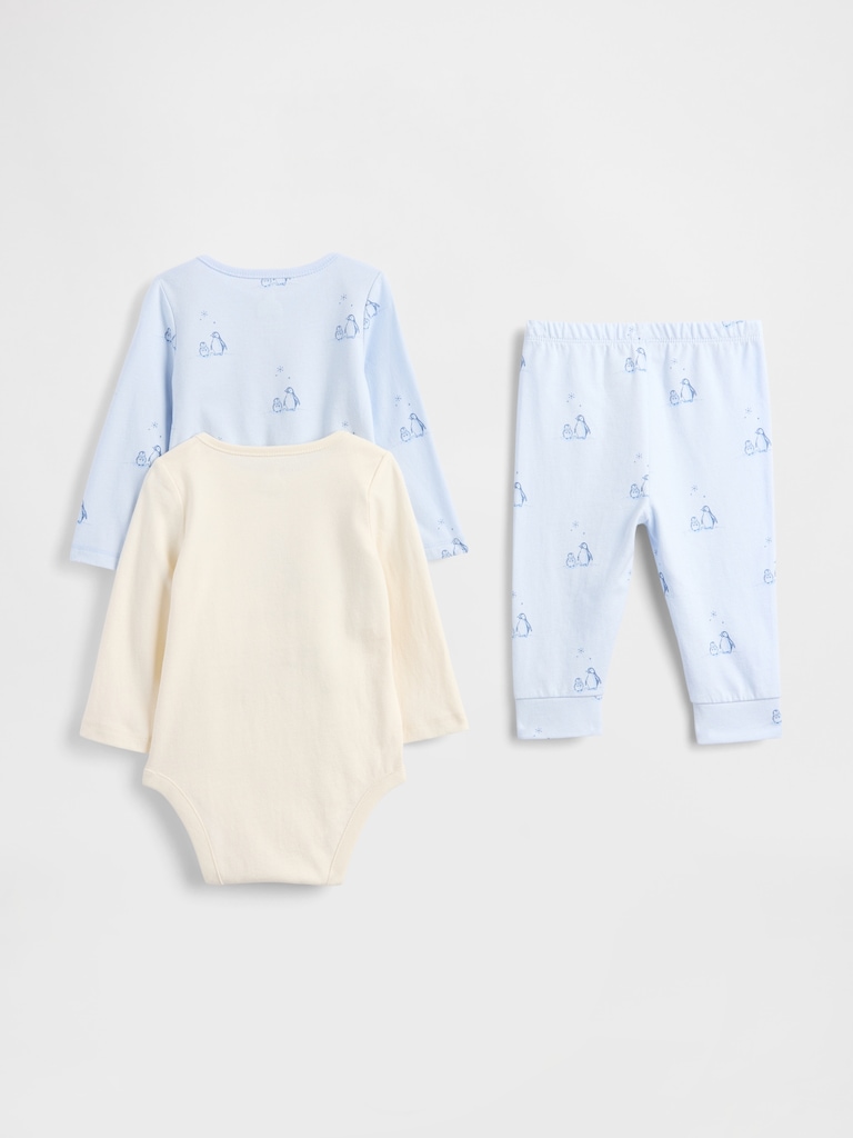 Baby Organic Cotton Bodysuit Outfit Set (3-Pack)
