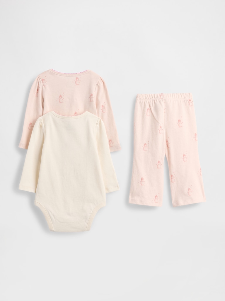 Baby Organic Cotton Bodysuit Outfit Set (3-Pack)