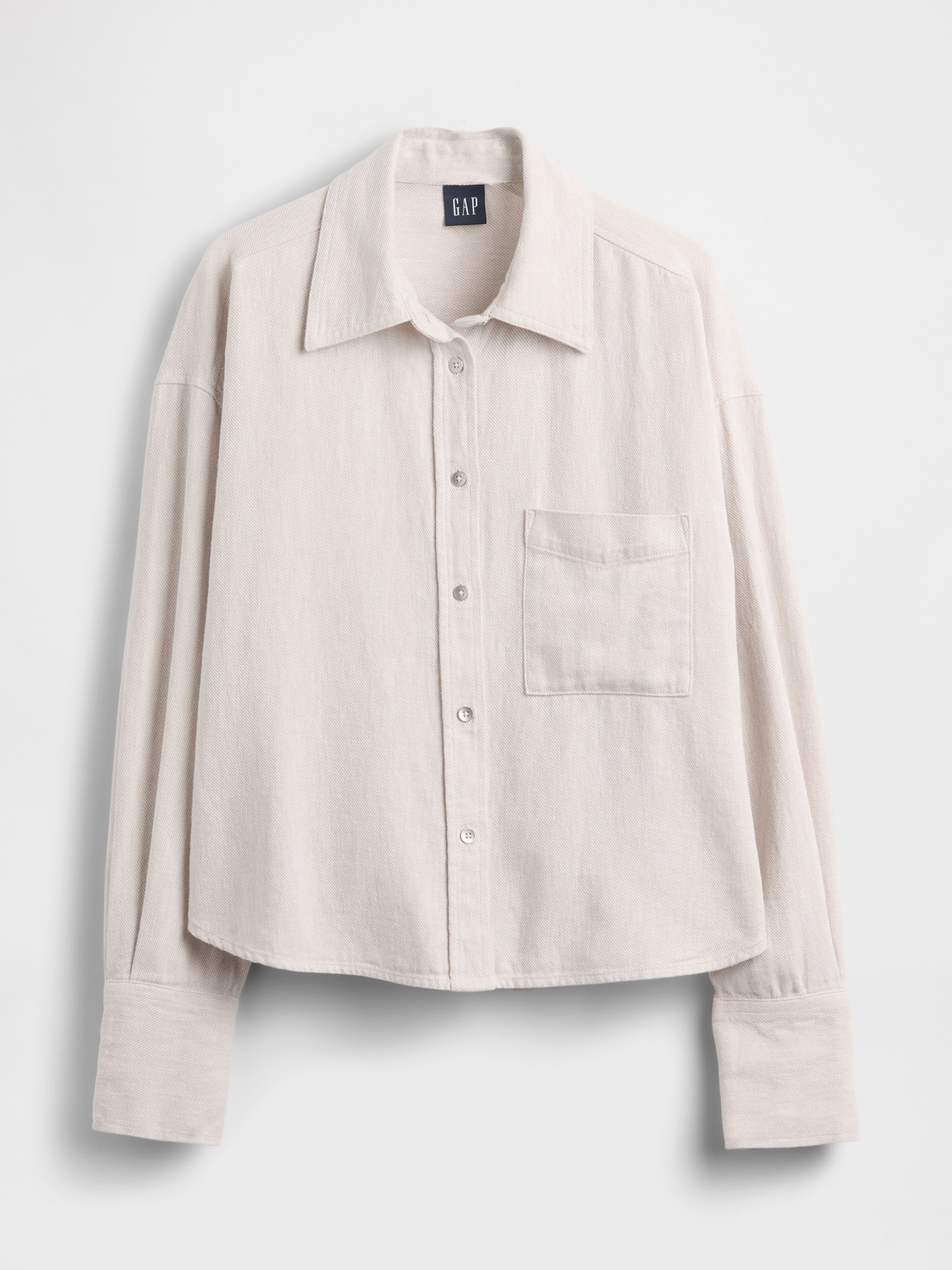 Linen-Cotton Oversized Shirt