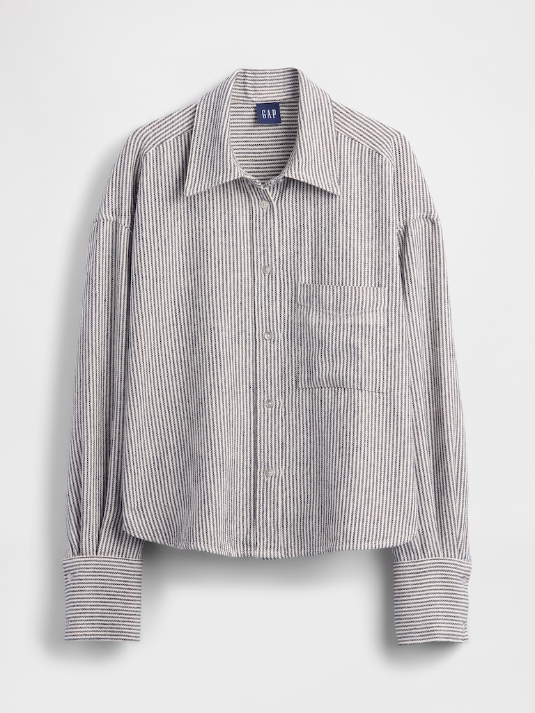 Linen-Cotton Oversized Shirt