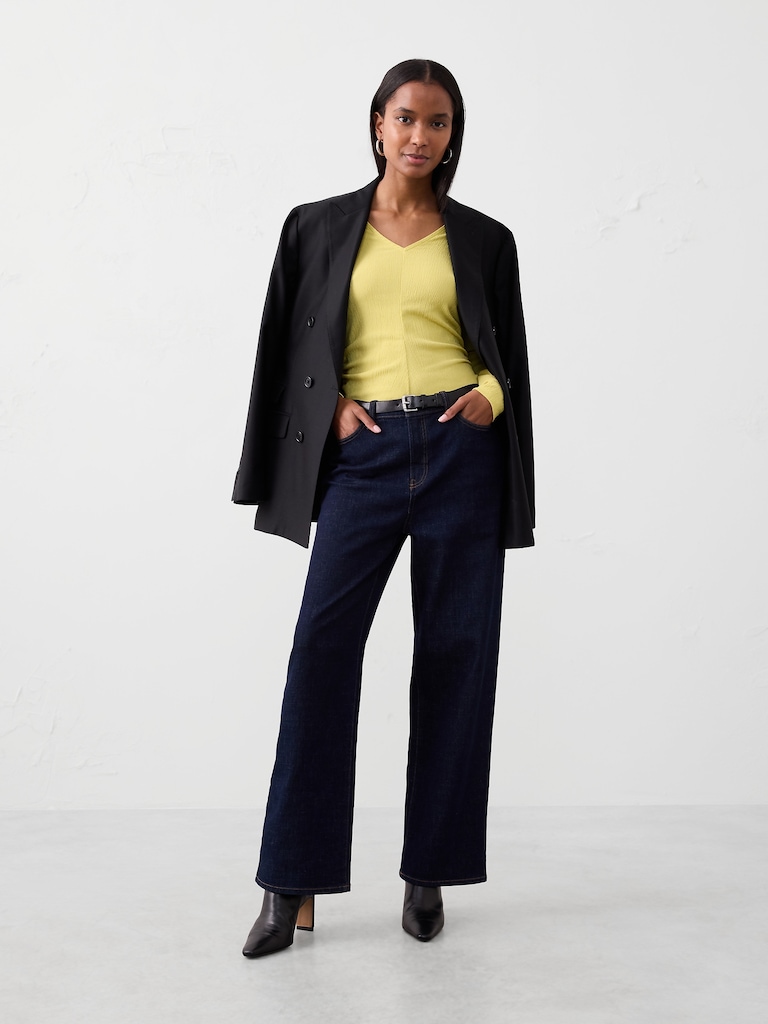 Crinkle Jacquard Top