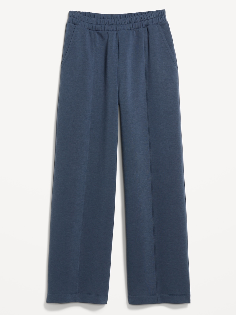 High-Waisted Bounce Fleece Wide-Leg Sweatpants