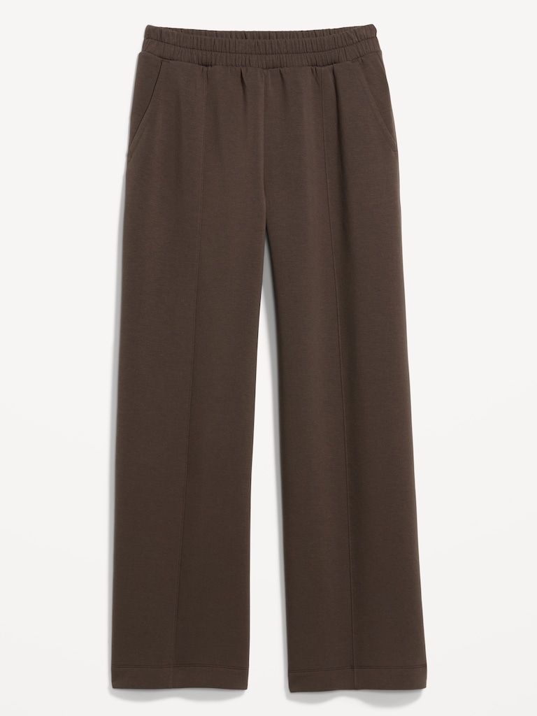 High-Waisted Bounce Fleece Wide-Leg Sweatpants