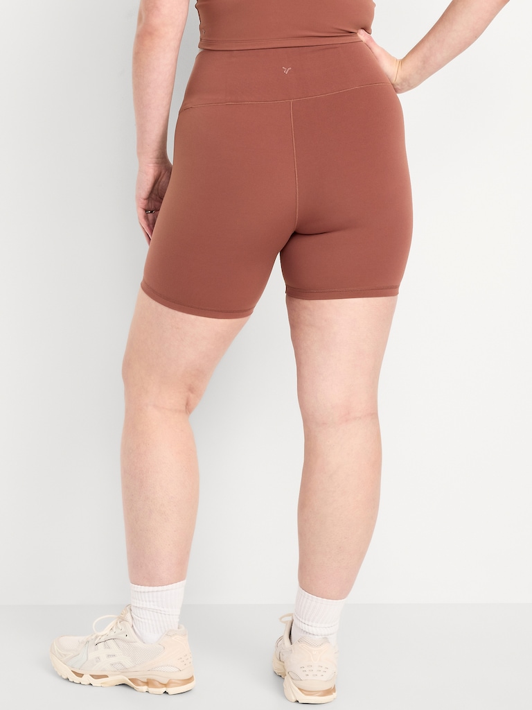 High-Waisted StudioSmooth Biker Shorts -- 6-inch inseam