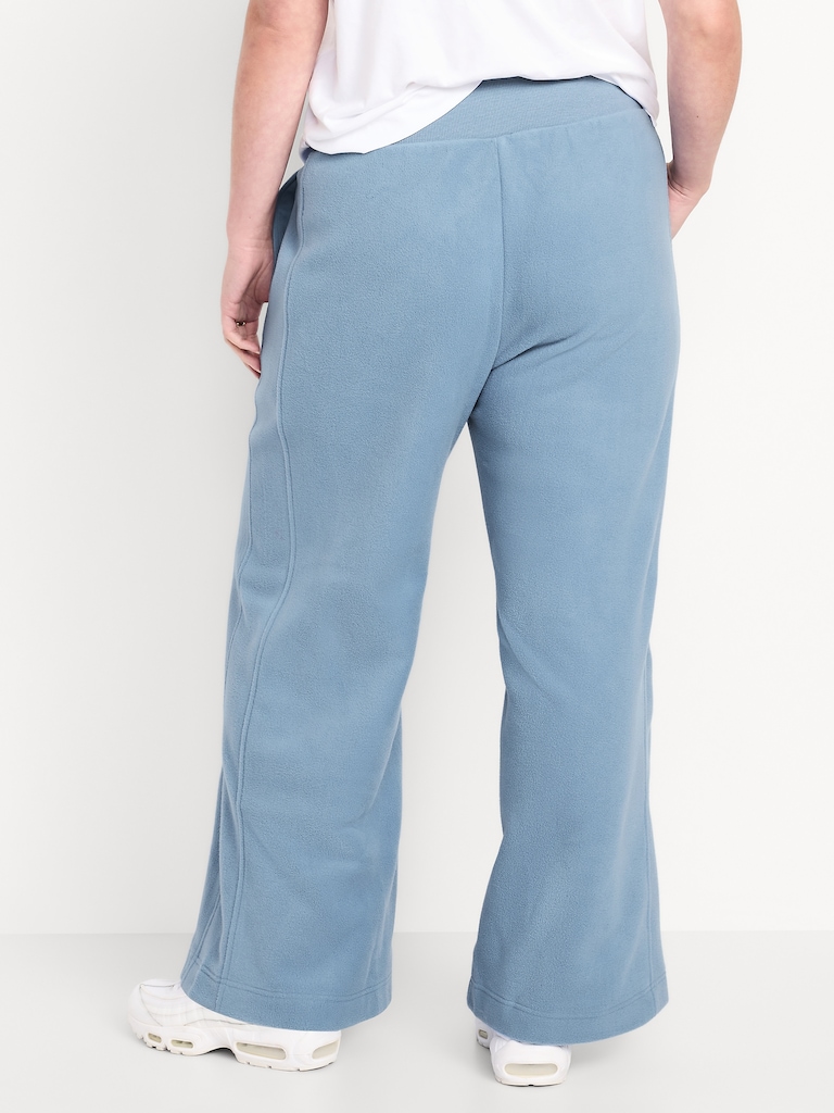 Extra High-Waisted Microfleece Wide-Leg Sweatpants