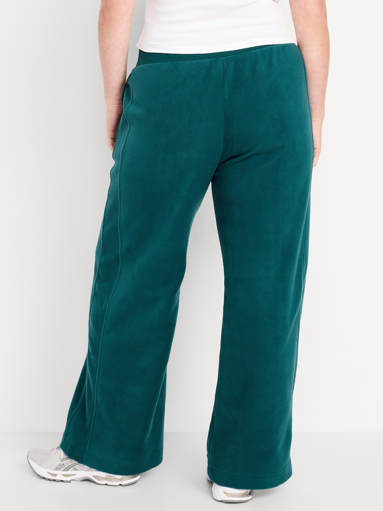 Extra High-Waisted Microfleece Wide-Leg Sweatpants