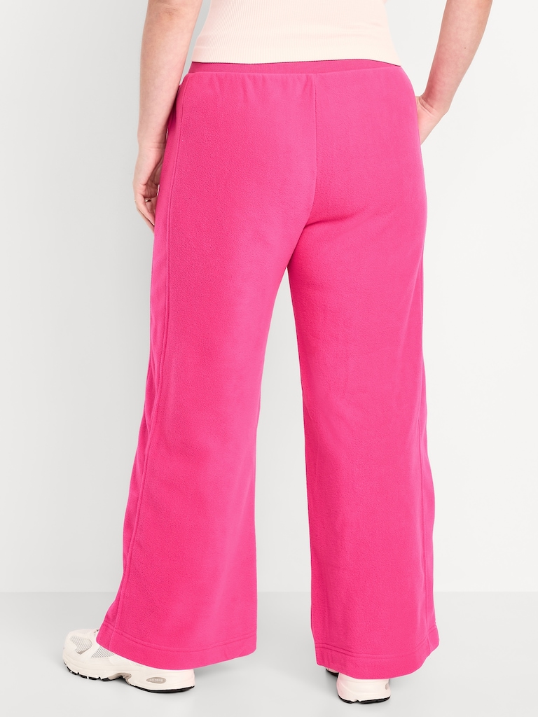 Extra High-Waisted Microfleece Wide-Leg Sweatpants