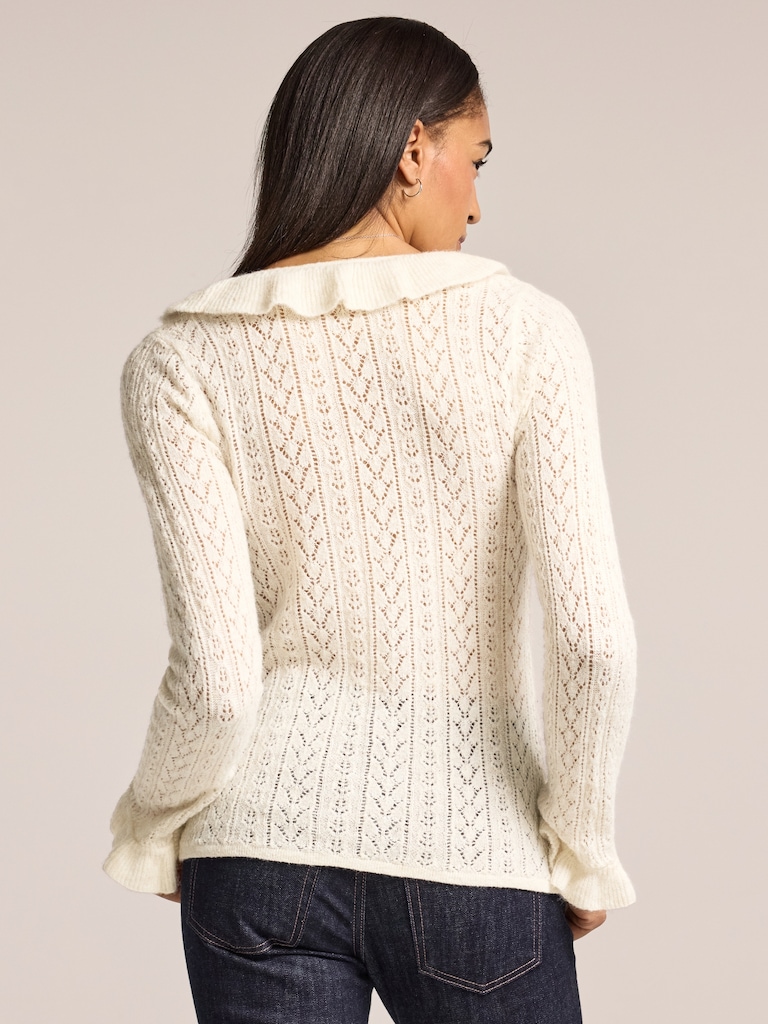 Old Navy x Anna Sui Ruffle Cardigan Sweater