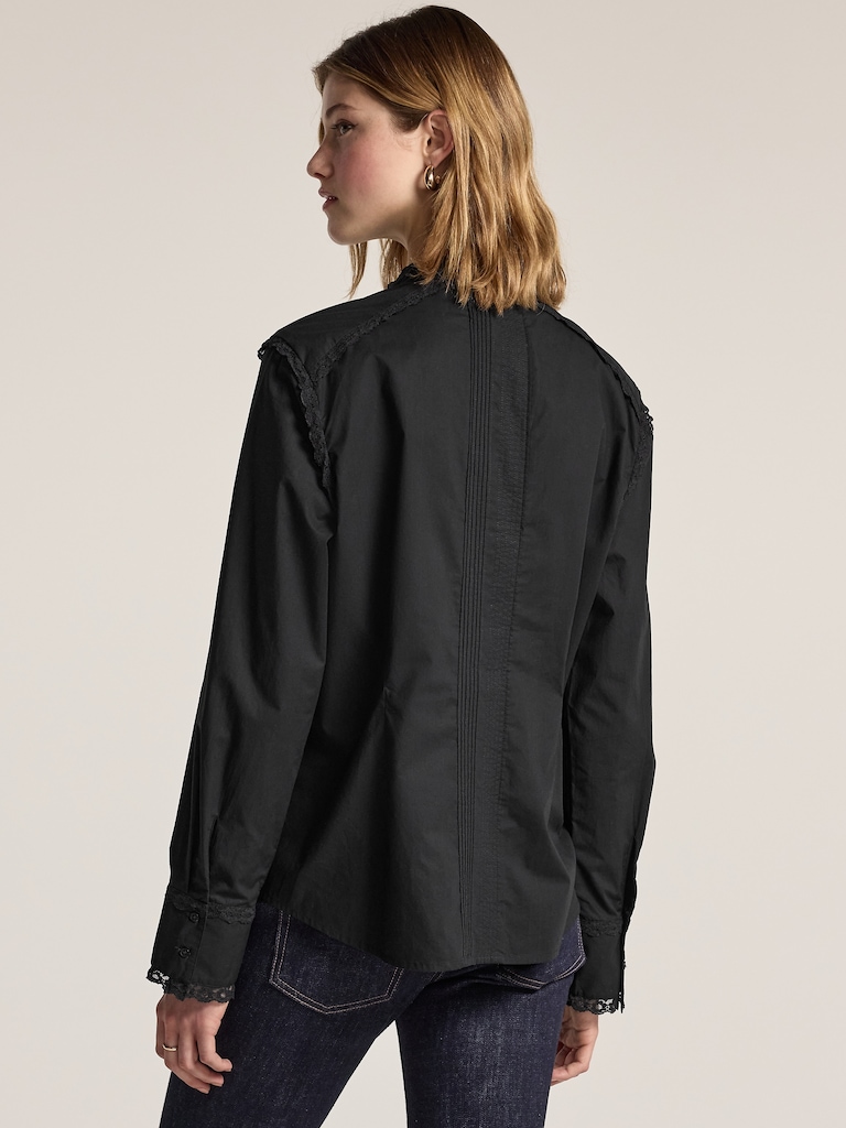 Old Navy x Anna Sui Button-Down Applique Top