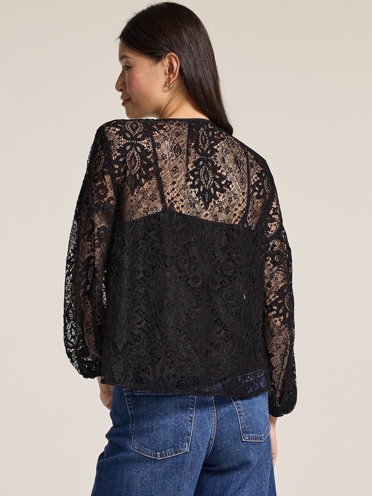 Old Navy x Anna Sui Lace Applique Top