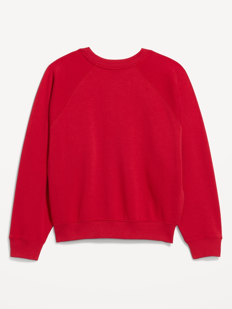 College Crew-Neck Sweatshirt for Women