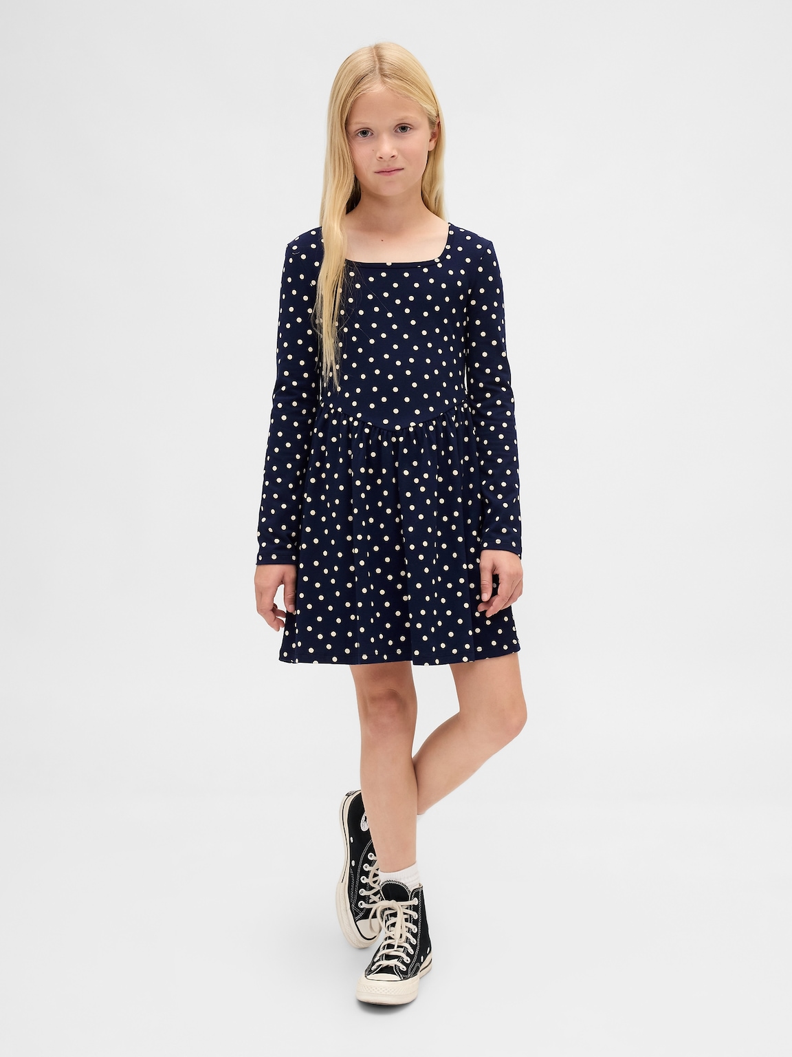 Kids Jersey Square-Neck Dress