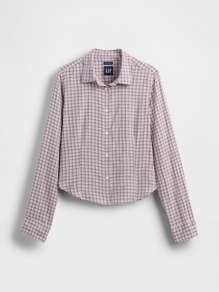 Flannel Fitted Plaid Shirt
