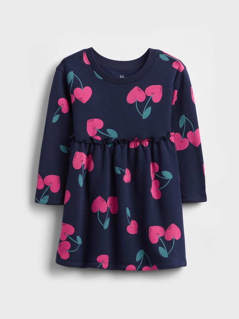 Baby & Toddler Ruffle-Waist Sweatshirt Dress