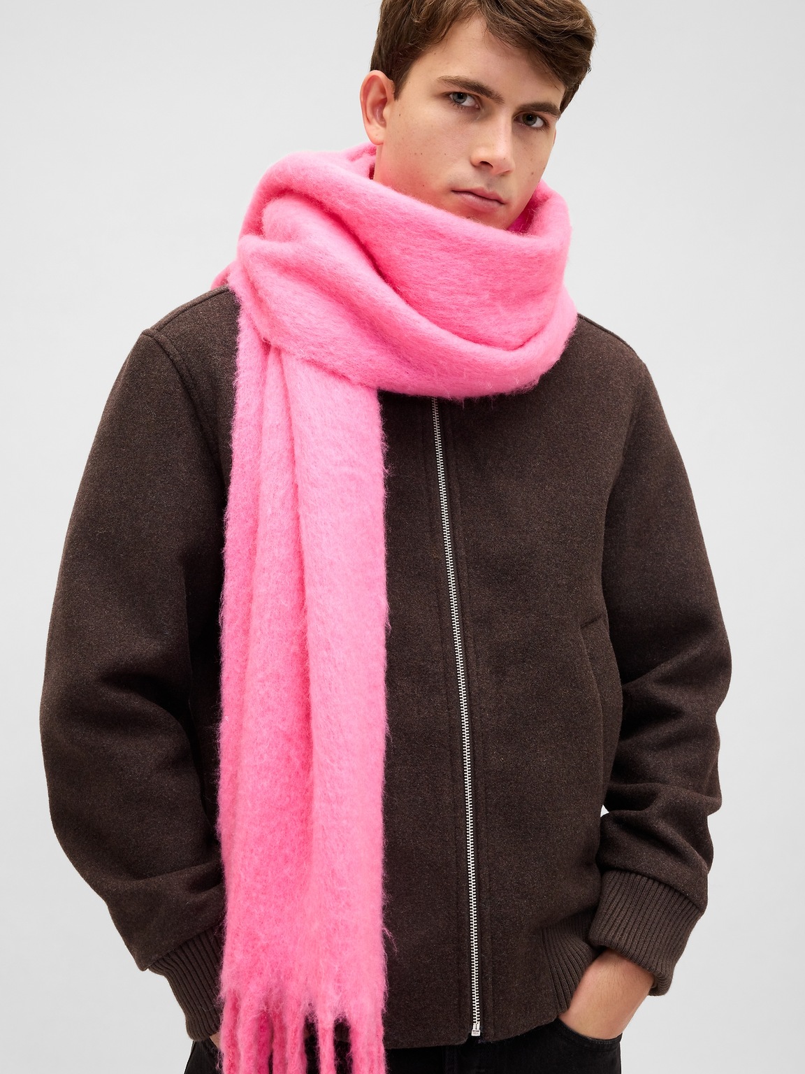 Brushed Fringe Scarf