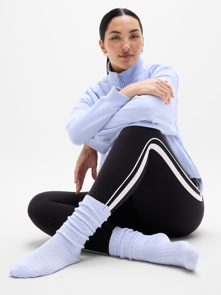 Cloud Cable Knit Scrunch Sock