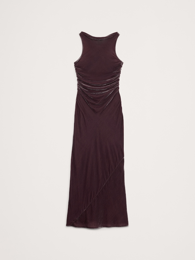 Velvet Cowl-Neck Gown