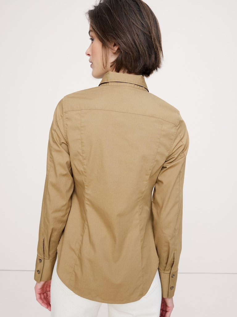 Stretch-Cotton Hourglass Shirt