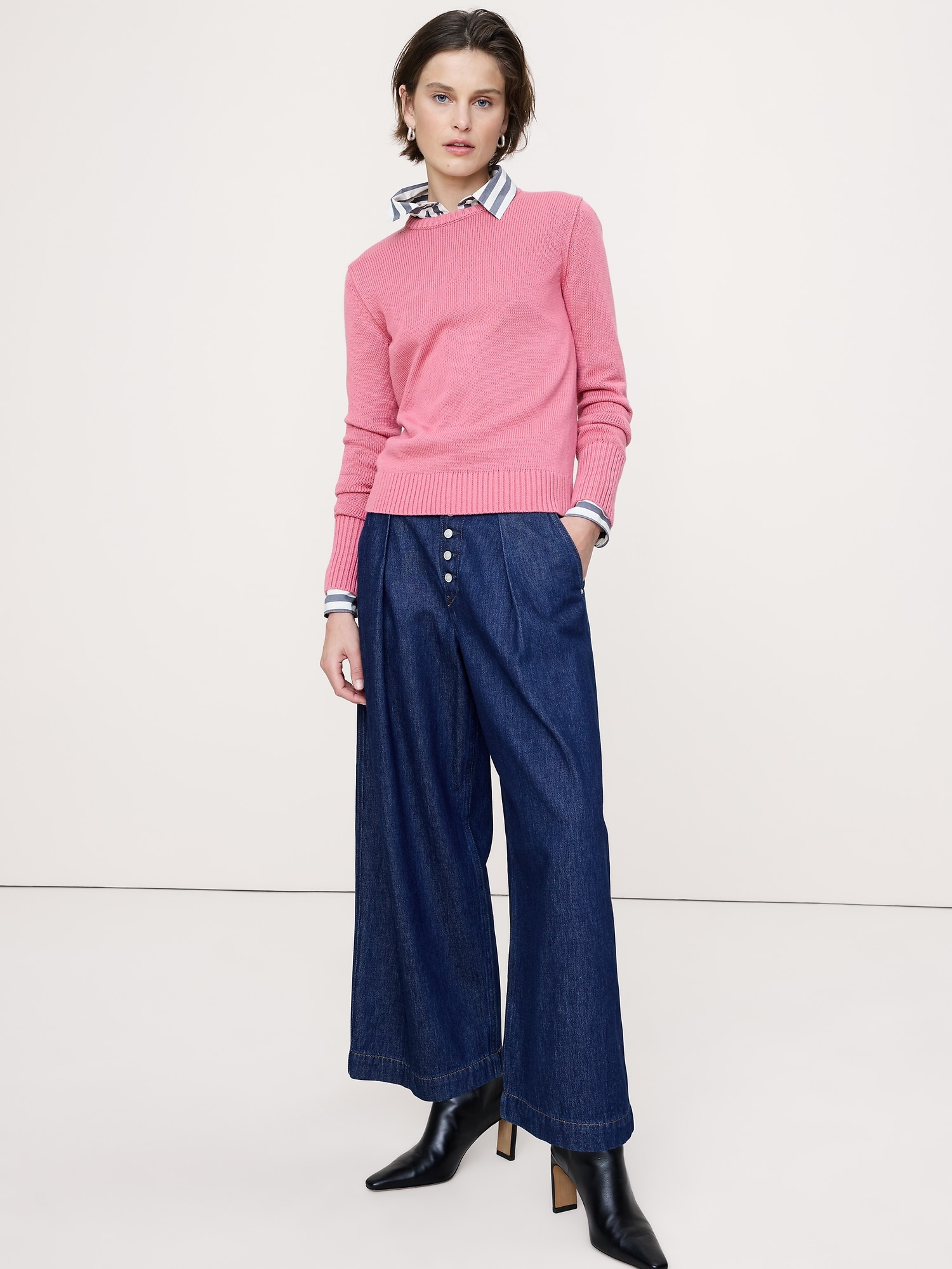 Eversoft Cotton-Silk Crew-Neck Sweater