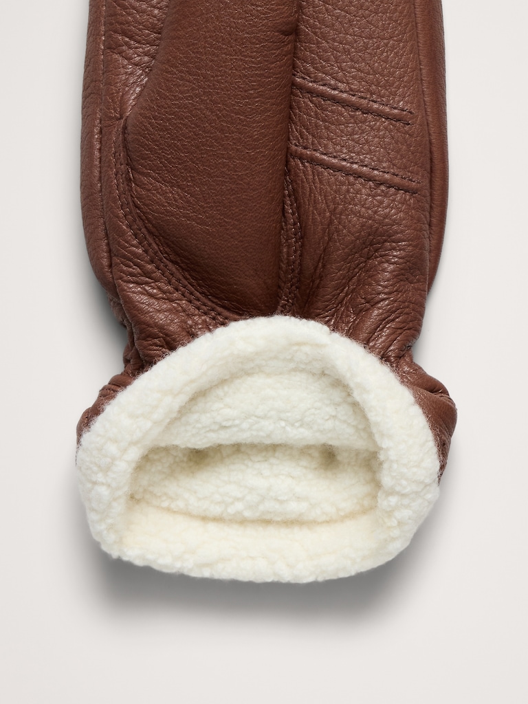 Boda Leather Mittens by Hestra
