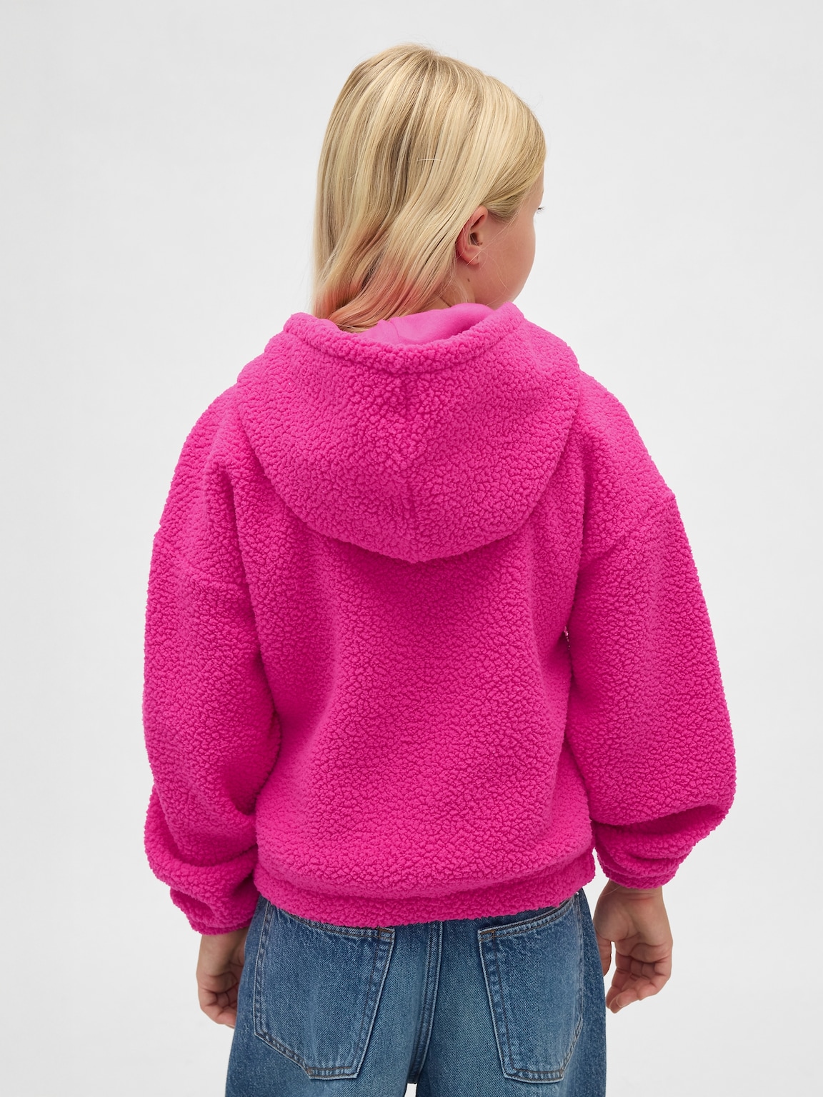 Kids Sherpa Relaxed Zip Hoodie