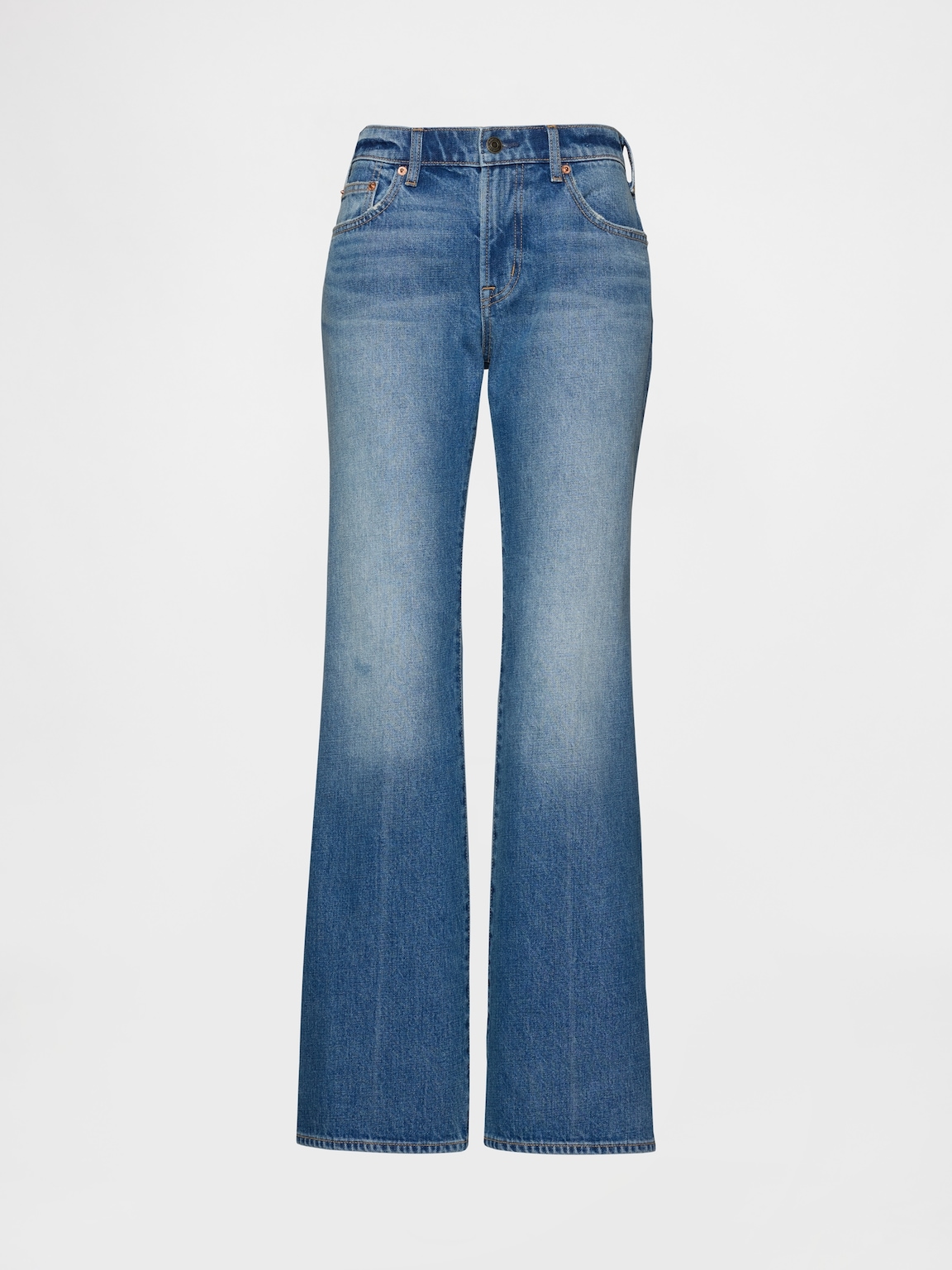 Mid Rise Relaxed Flare Jeans