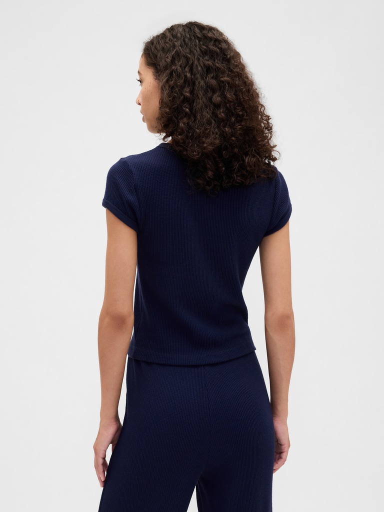 Waffle-Knit PJ T-Shirt