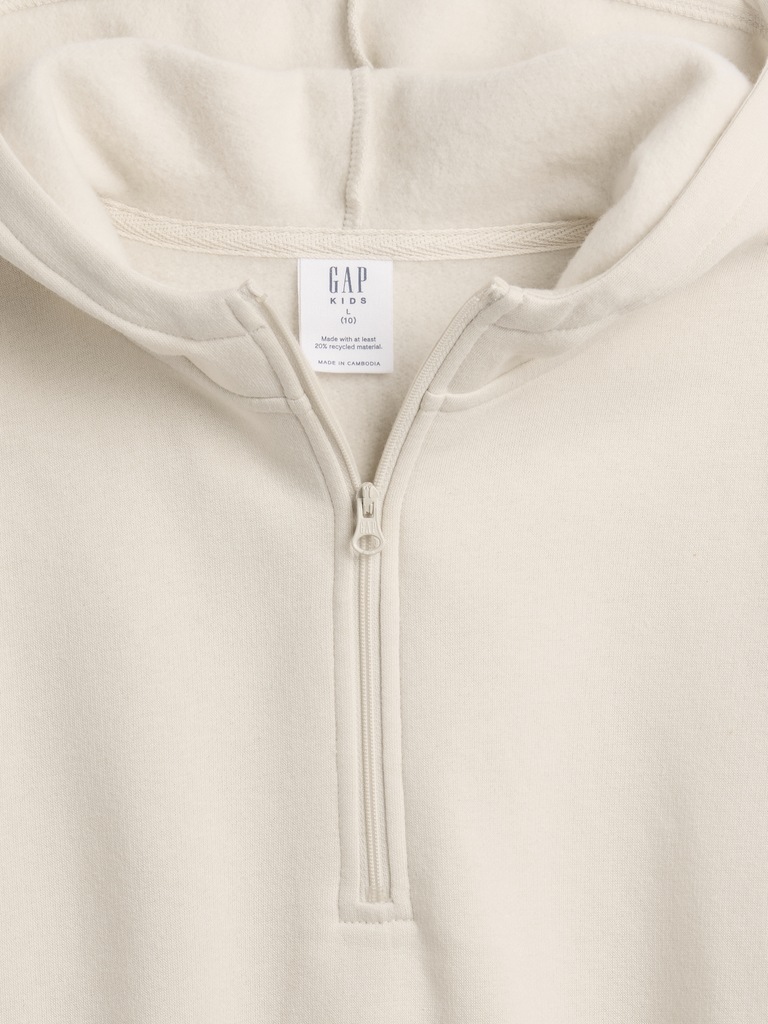 Kids Relaxed Half-Zip Fleece Hoodie