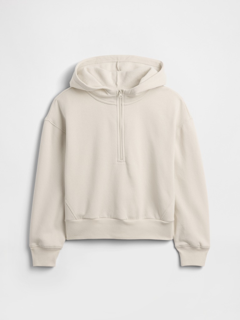 Kids Relaxed Half-Zip Fleece Hoodie