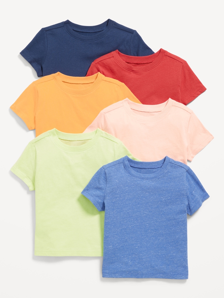 Short-Sleeve Solid T-Shirt 6-Pack for Toddler Boys