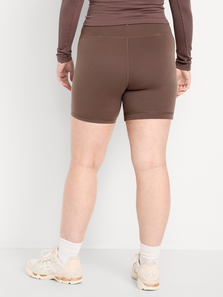 High-Waisted StudioSmooth Biker Shorts -- 6-inch inseam
