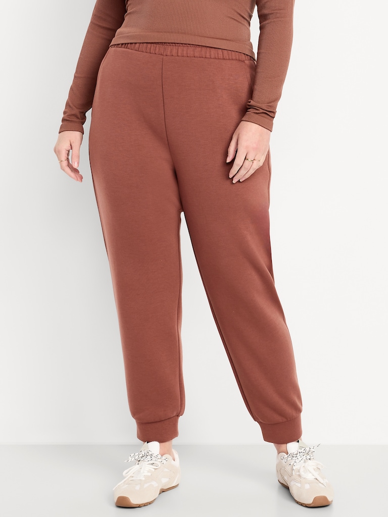 High-Waisted Bounce Fleece Jogger Sweatpants