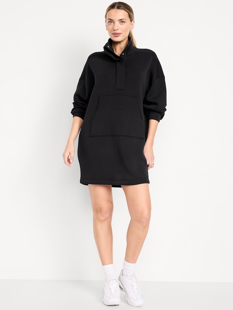 Bounce Fleece Oversized Snap-Front Tunic