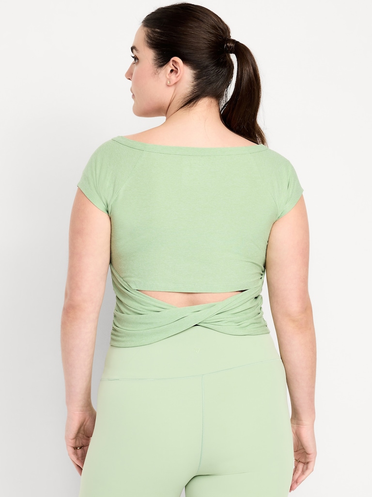 CloudMotion Ballet Twist-Back Top