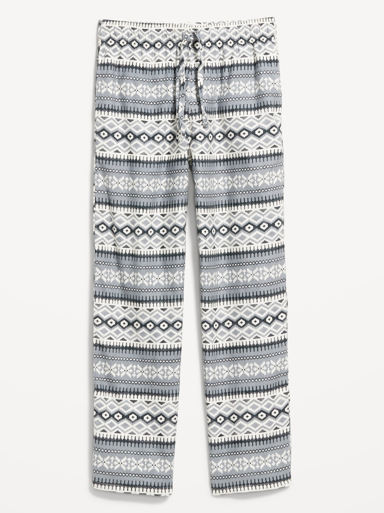 Printed Flannel Pajama Pants for Men