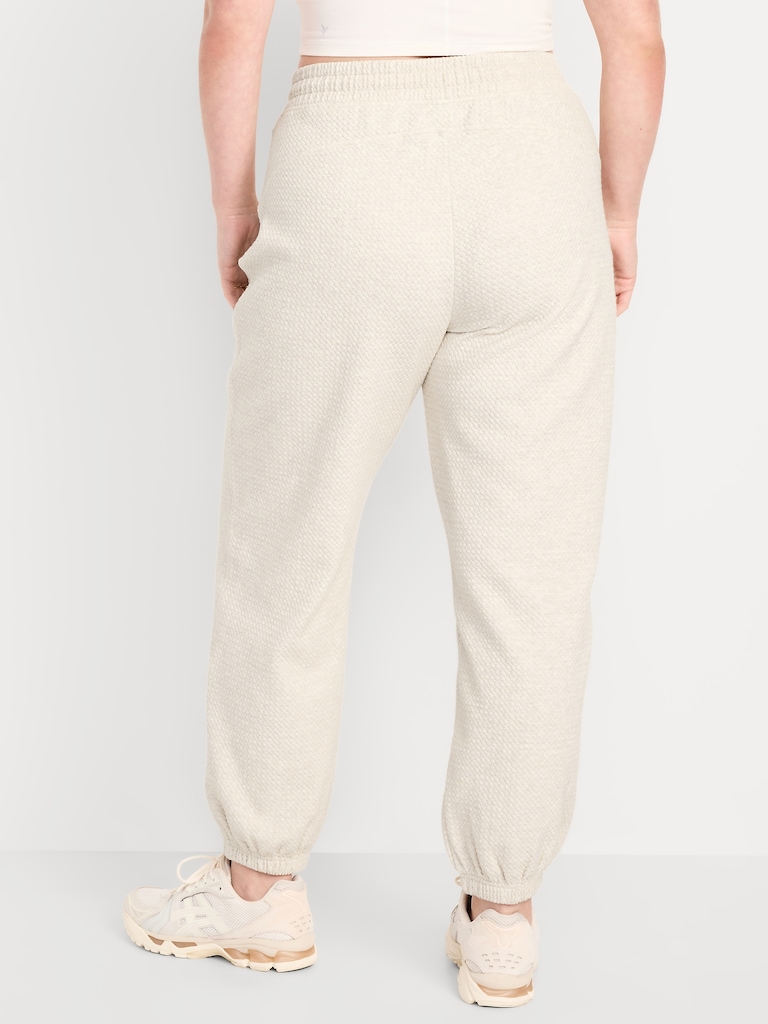 High-Waisted Dynamic Fleece Textured Sweatpants