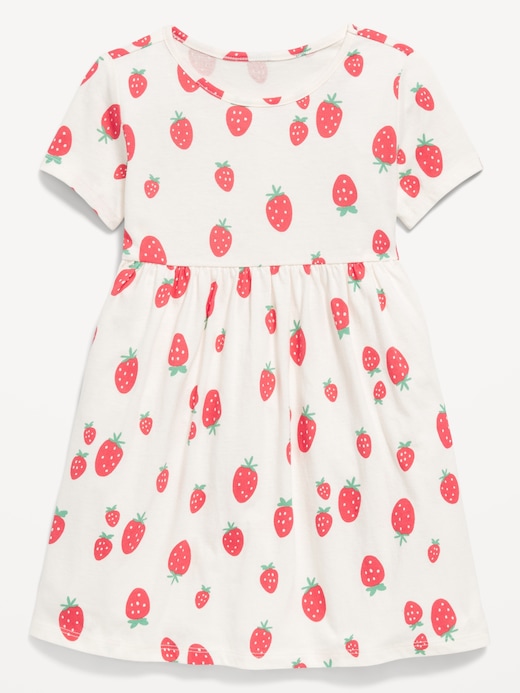Printed Printed Short-Sleeve Jersey-Knit Dress for Toddler Girls under $10 clearance