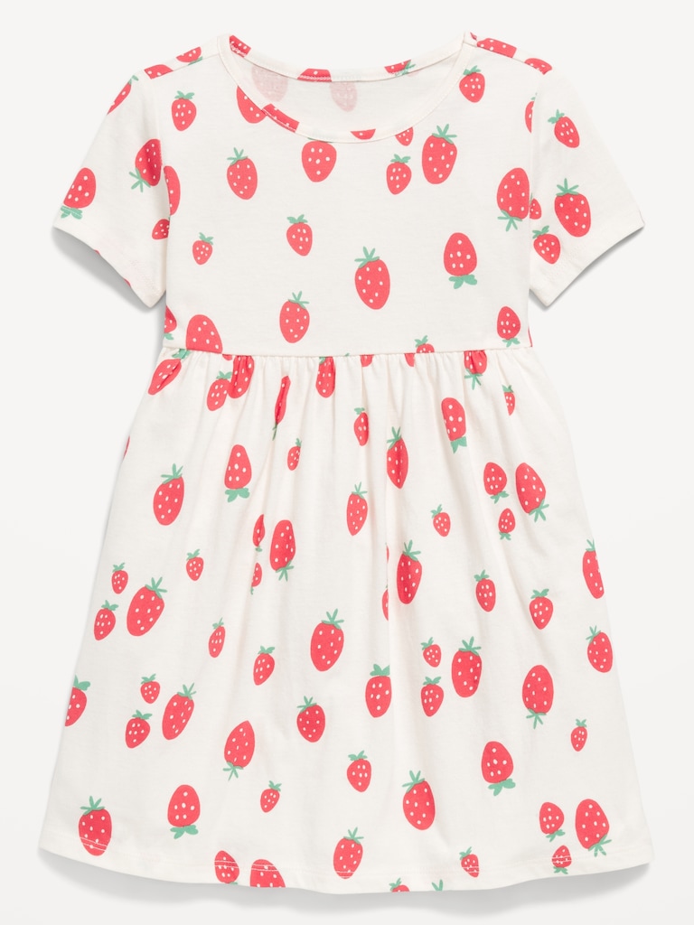 Printed Short-Sleeve Dress for Toddler Girls