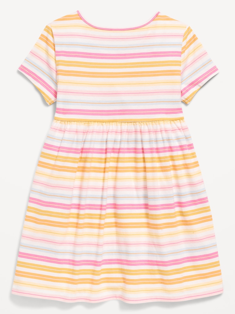 Printed Short-Sleeve Dress for Toddler Girls